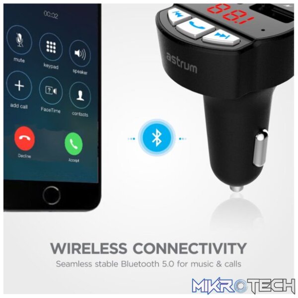 Wireless Car FM Transmitter + Charger - FM390 - Image 3